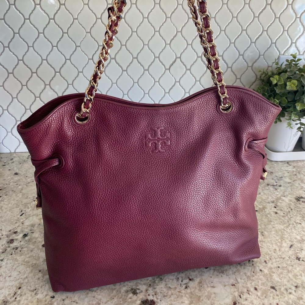 Wine/BurgundyTory Burch Thea Slouchy Tote